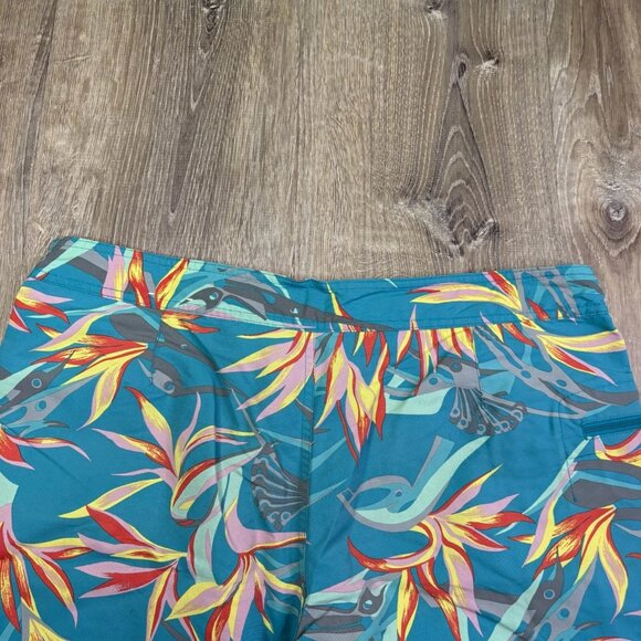 Patagonis Mens Teal Blue Worn Wear-M's Printed Wavefarer Board Shorts Size 32 - Picture 3 of 9